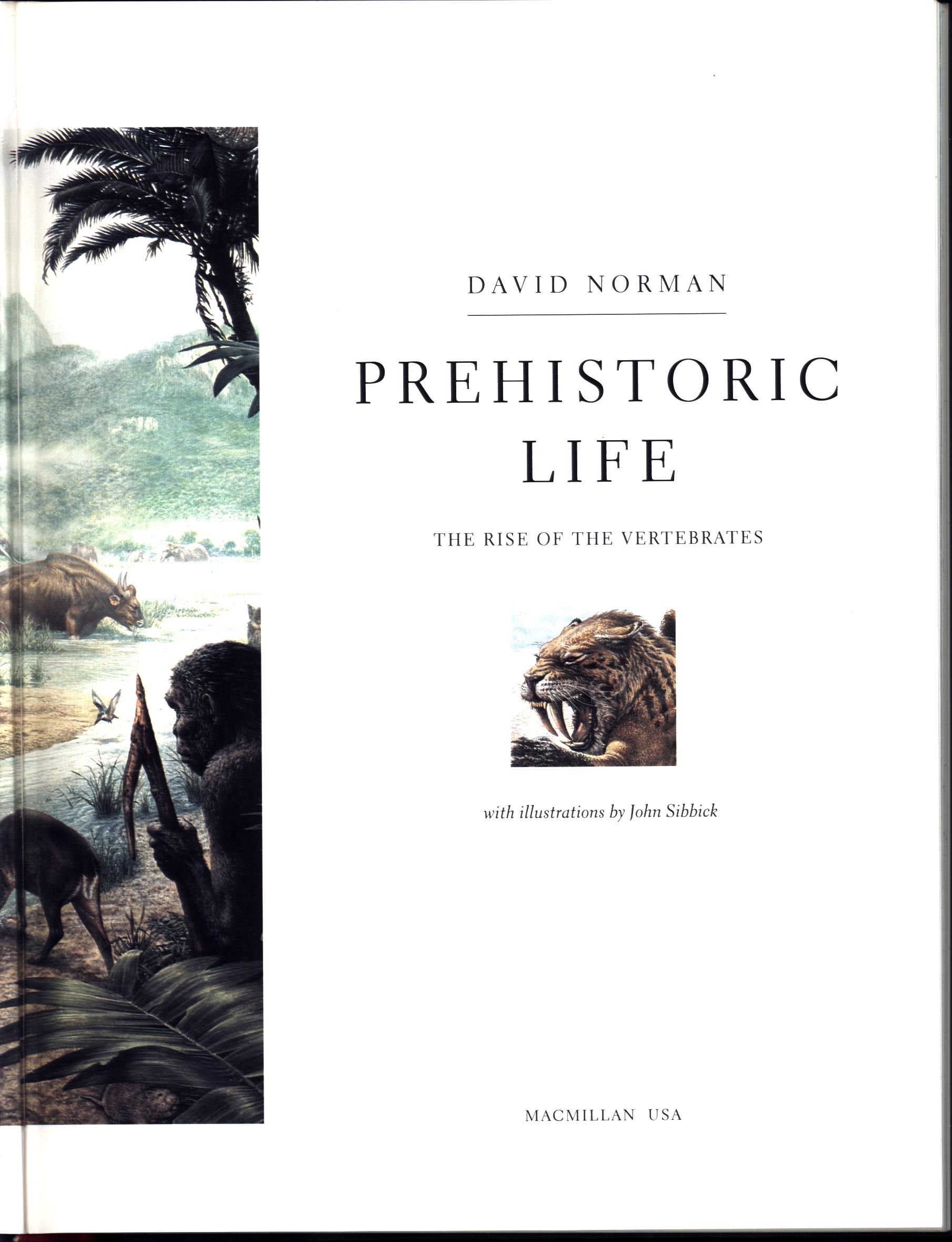 PREHISTORIC LIFE: the rise of the vertebrates. macm8538b